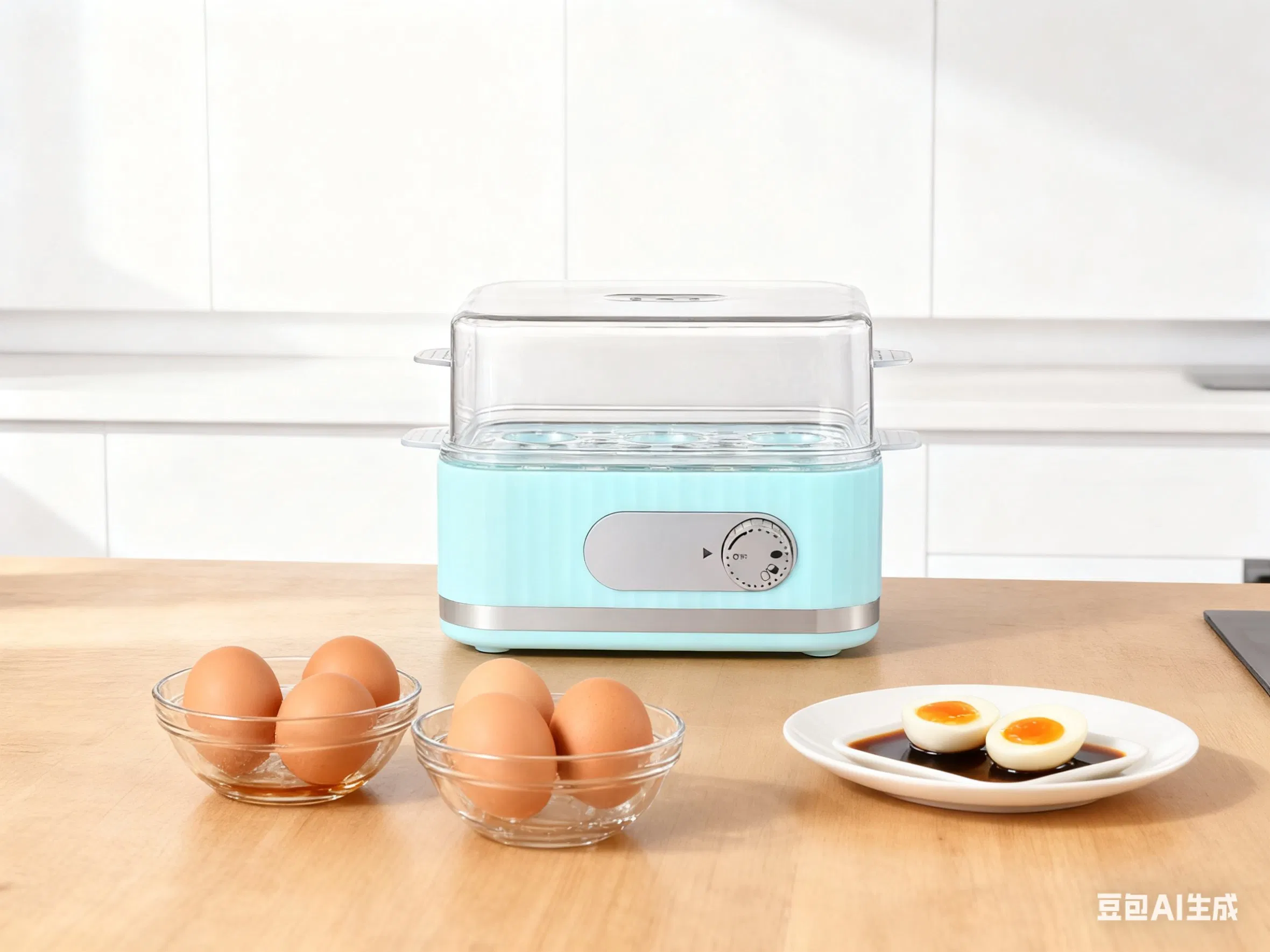 Compact 6-Egg Electric Boiler with Timer for Perfect Cooking