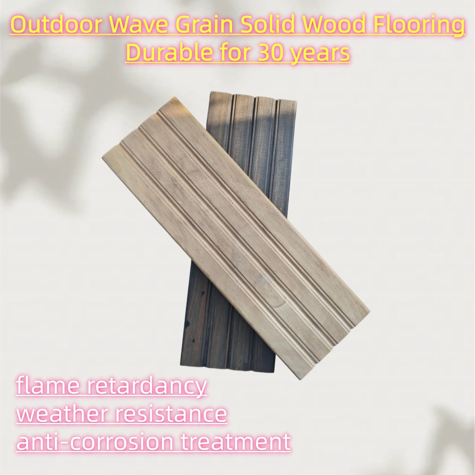 Modified Pine Wave Decking Outdoor Non-Slip