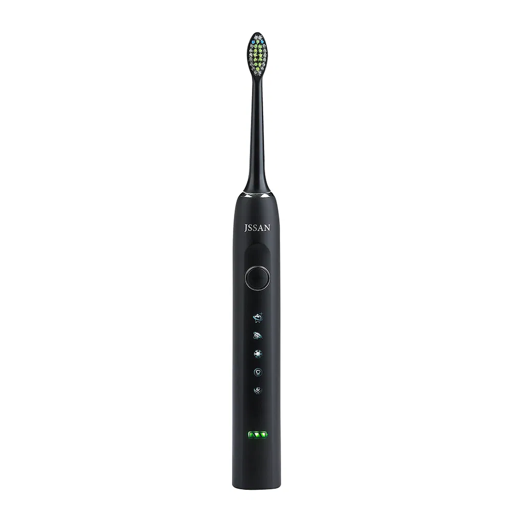 D72 China Supplier High Quality OEM/ODM Ipx7 Waterproof Vibrating Black Sonic Electric Toothbrush with Sonic Motor and DuPont Bristle Head
