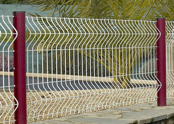 HDG PVC Coated Green Welded Wire Mesh Fence Can Floding