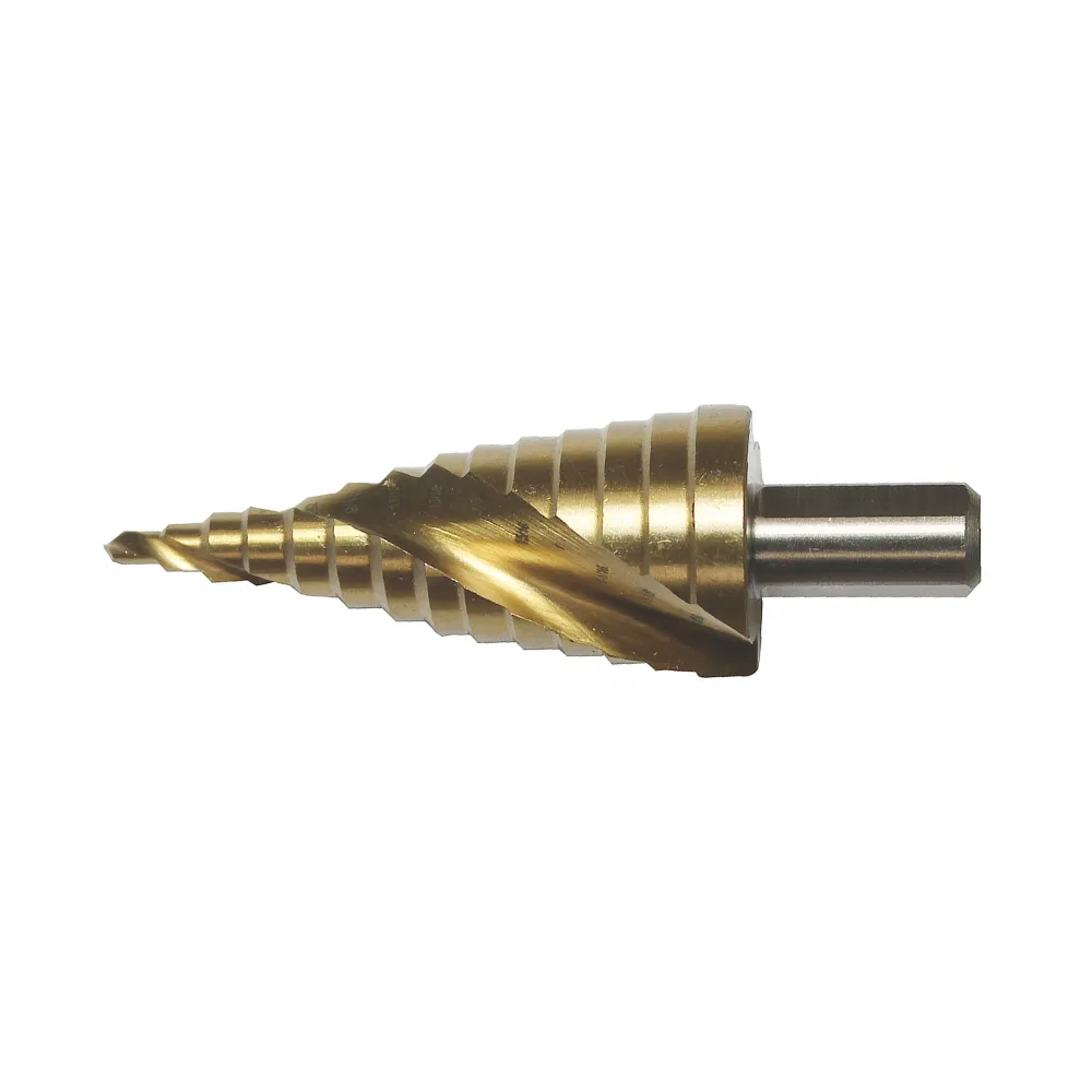 Spiral Fluted HSS Tin Step Drill Bits - Fractional Sizes