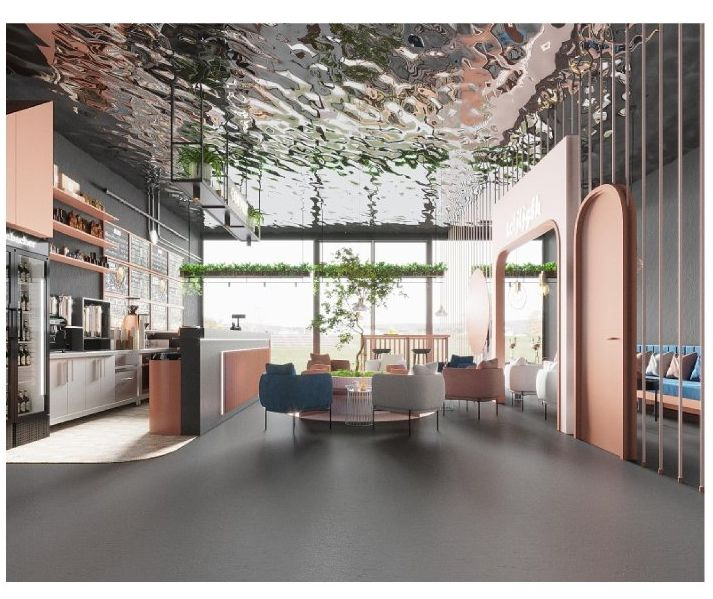 Metallic-Surface WPC Panel Durable Cladding for Modern Commercial Spaces