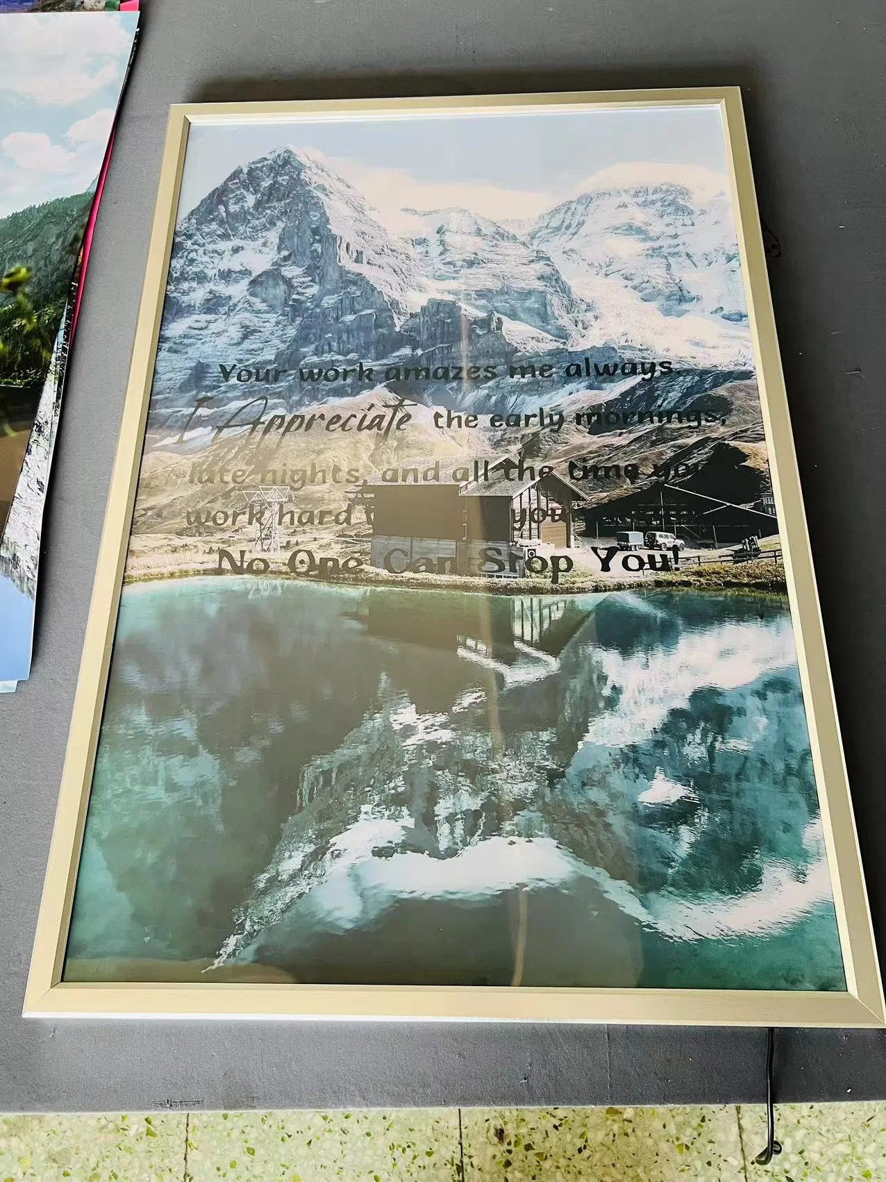 Remote Control Color Change Viewing Advertising Snap Light Box RGB Photo Frame