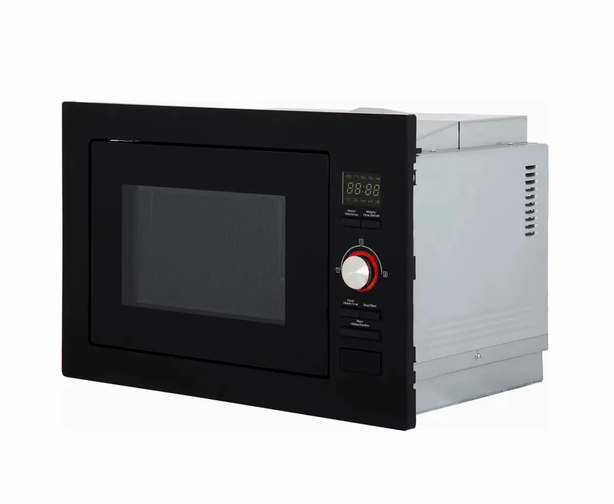 Full Black Microwave Oven Built in 25L with Grill