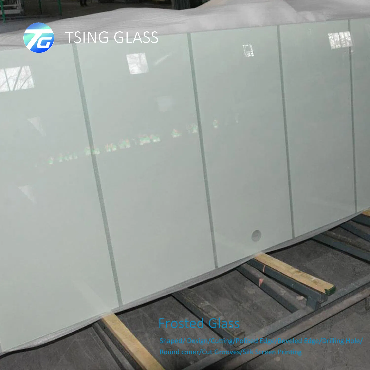 Clear Colored Tinted Tempered Glass Laminated Glass Patterned Figured Acid Etched Frosted Glass Sandblasted Glass for Office Windows Door Shower Room