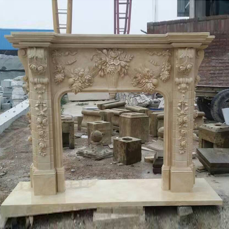 European Design Indoor Decoration Stone Fireplace for Sale