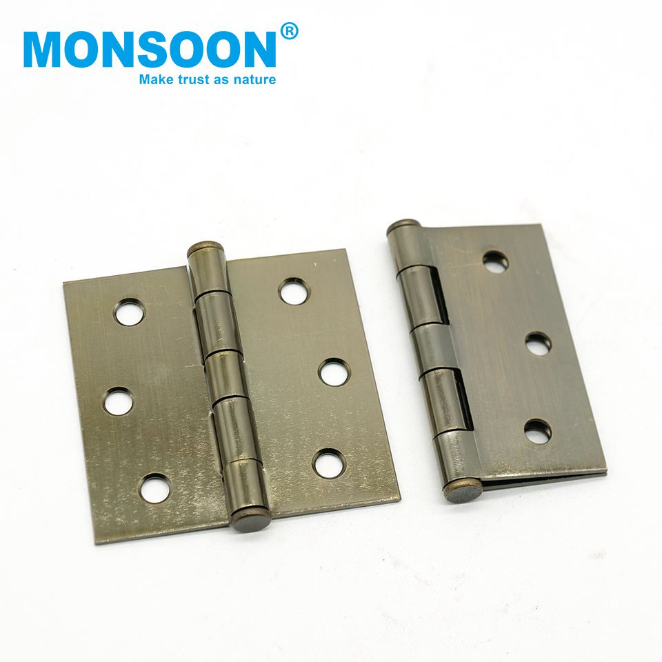 Hardware Heavy Duty Custom Size Sliver Black Brass Color Wooden Aluminium Door Cabinet Hinge Iron Butt Pivot Door Hinges with Screws