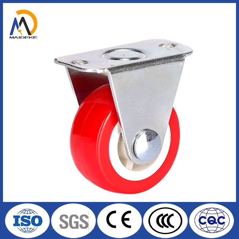 1.5/2/2.5/3/4/PVC Casters/Polyurethane Swivel Casters/Lightweight Casters for Furniture, Lightweight Swivel PU Casters (red)