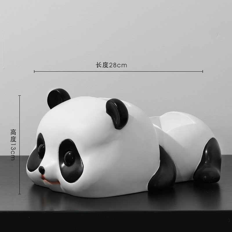 Resin Panda Shape Tissue Paper Box Tabletop Multifunction Tissue Boxes