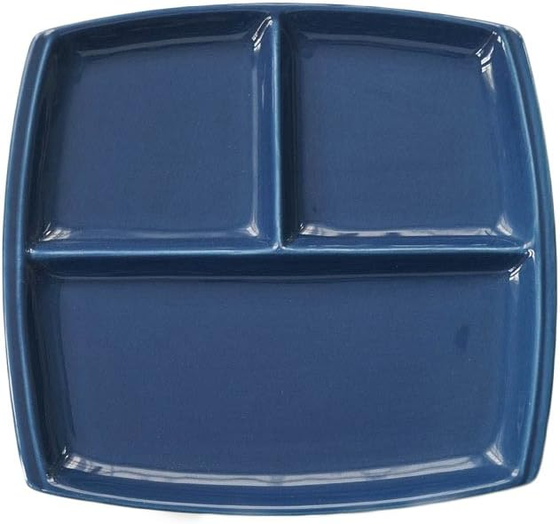 Customize Round & Square Ceramic Divided Plate Dinner Salad Plates Dishes for Kitchen