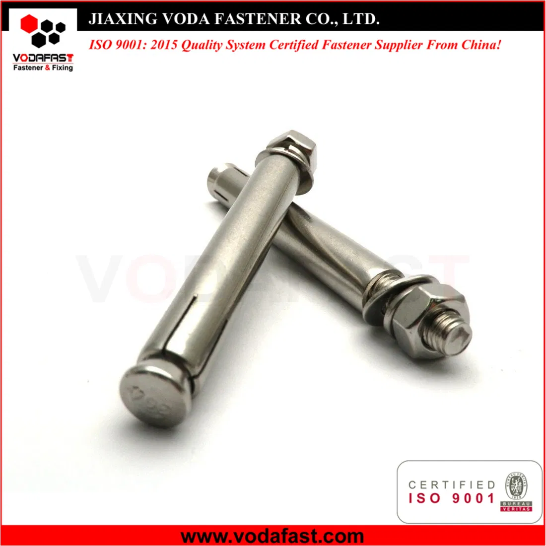 Vodafast Carbon Steel Sleeve Anchor Expansion Bolt with Hex Nut for Construction