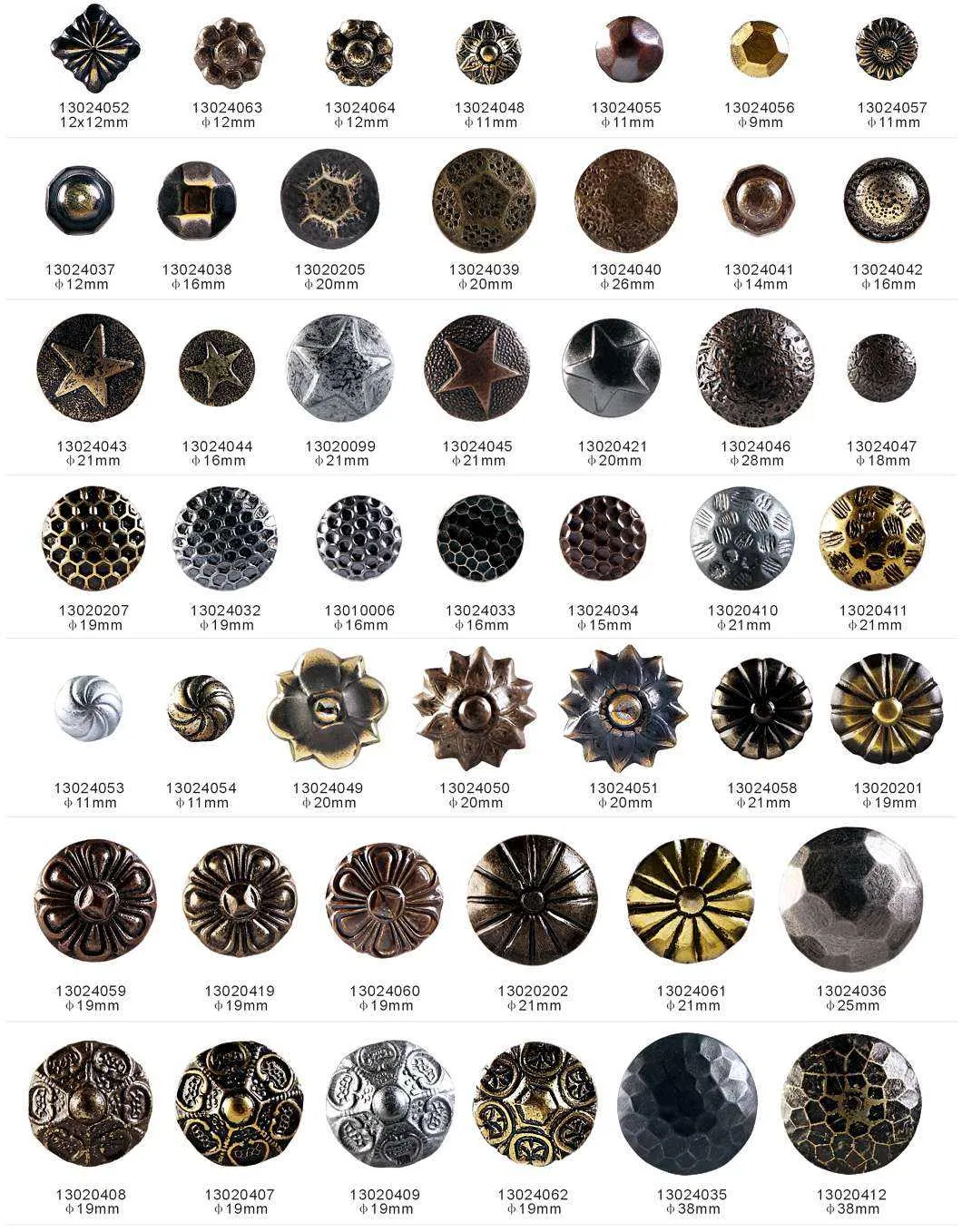 Decorative Tacks Round Head Brass Nails Soft Chair Nail Push Pin Decorative Sofa Legs