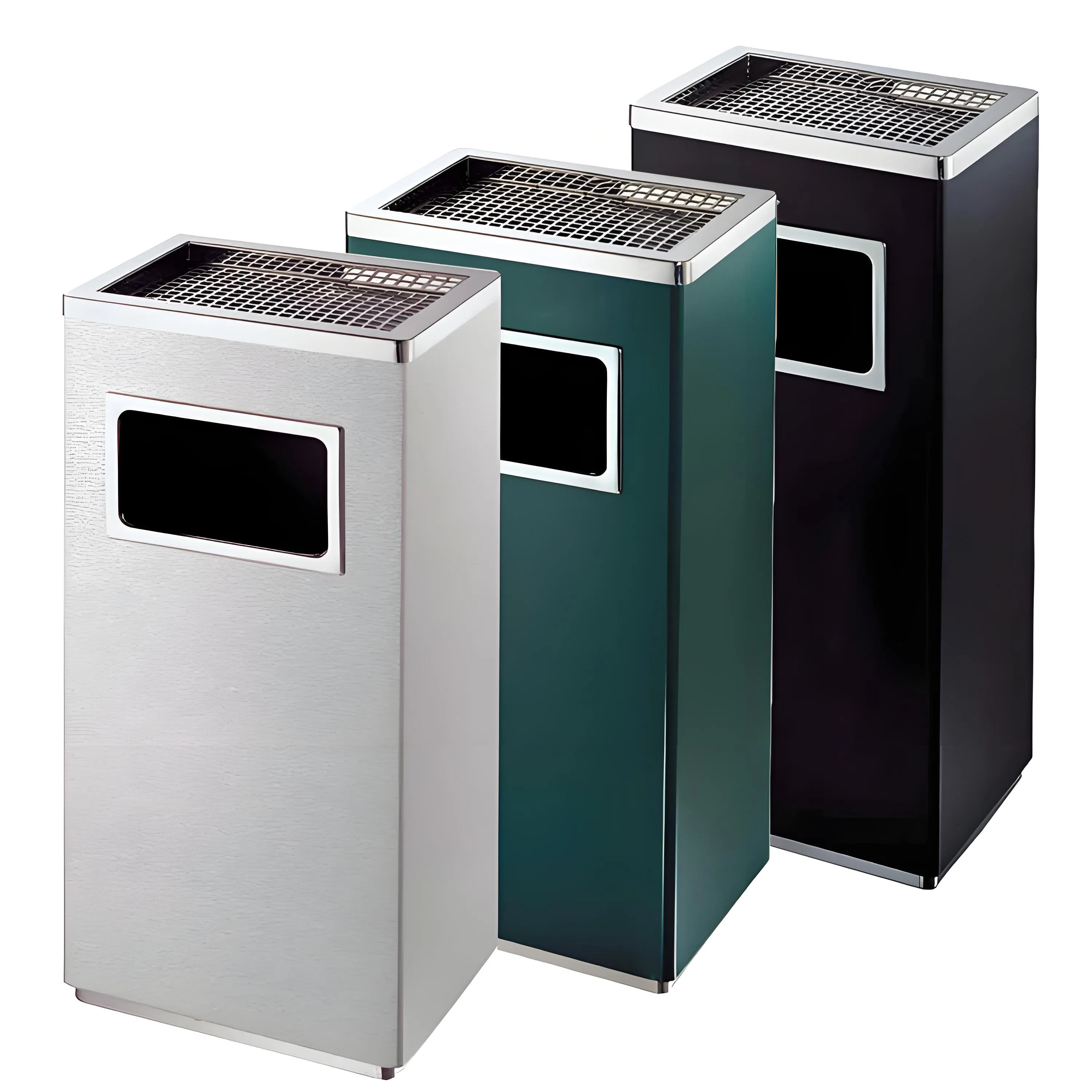 Indoor Ashtray Trash Can Stainless Steel Waste Bin Hotel Garbage Can