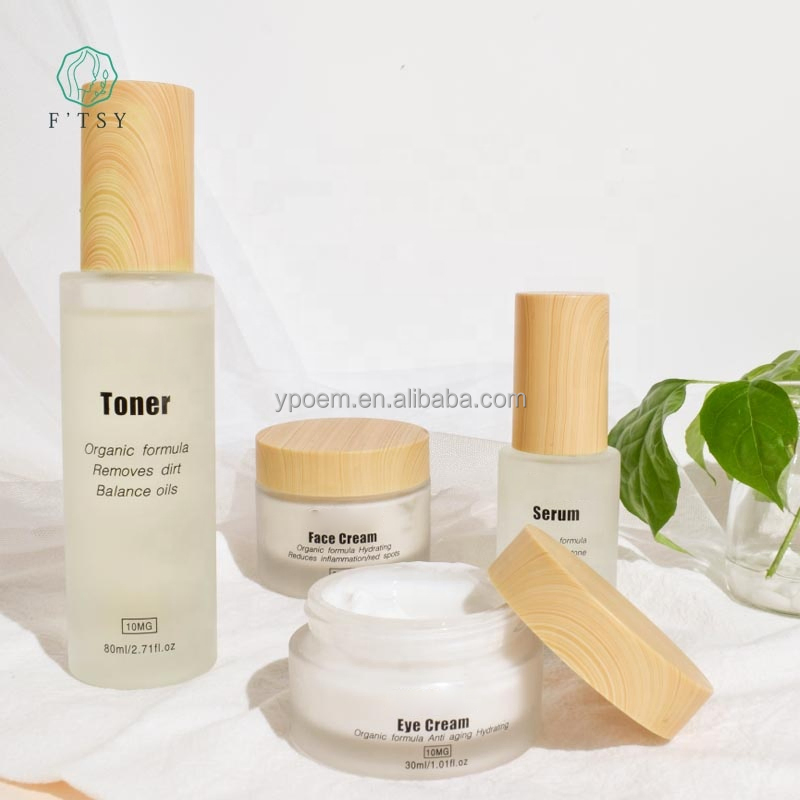 Private Label Natural Vegan Organic Green Skincare Anti Acne Cream Repair Treatment Moisturizing Tea Tree Skin Care Set