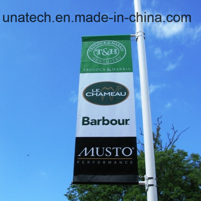 Metal Street Pole Advertising Flag Poster Image Media Hanger