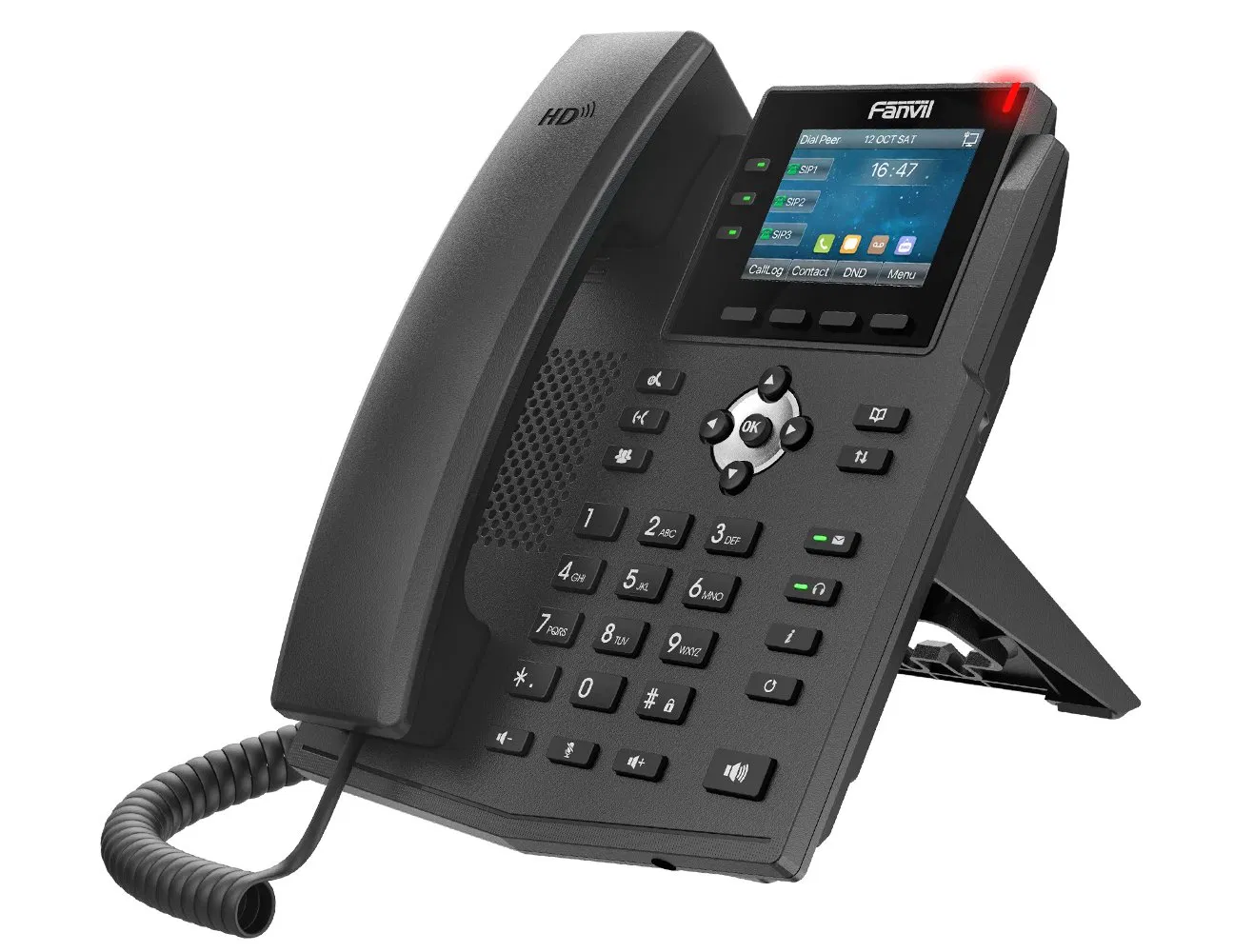 Fanvil X3U PRO IP Phone, 4-Line Business VoIP Phone with HD Voice, 2x Gigabit Ports, PoE Support, for Office & Home Use