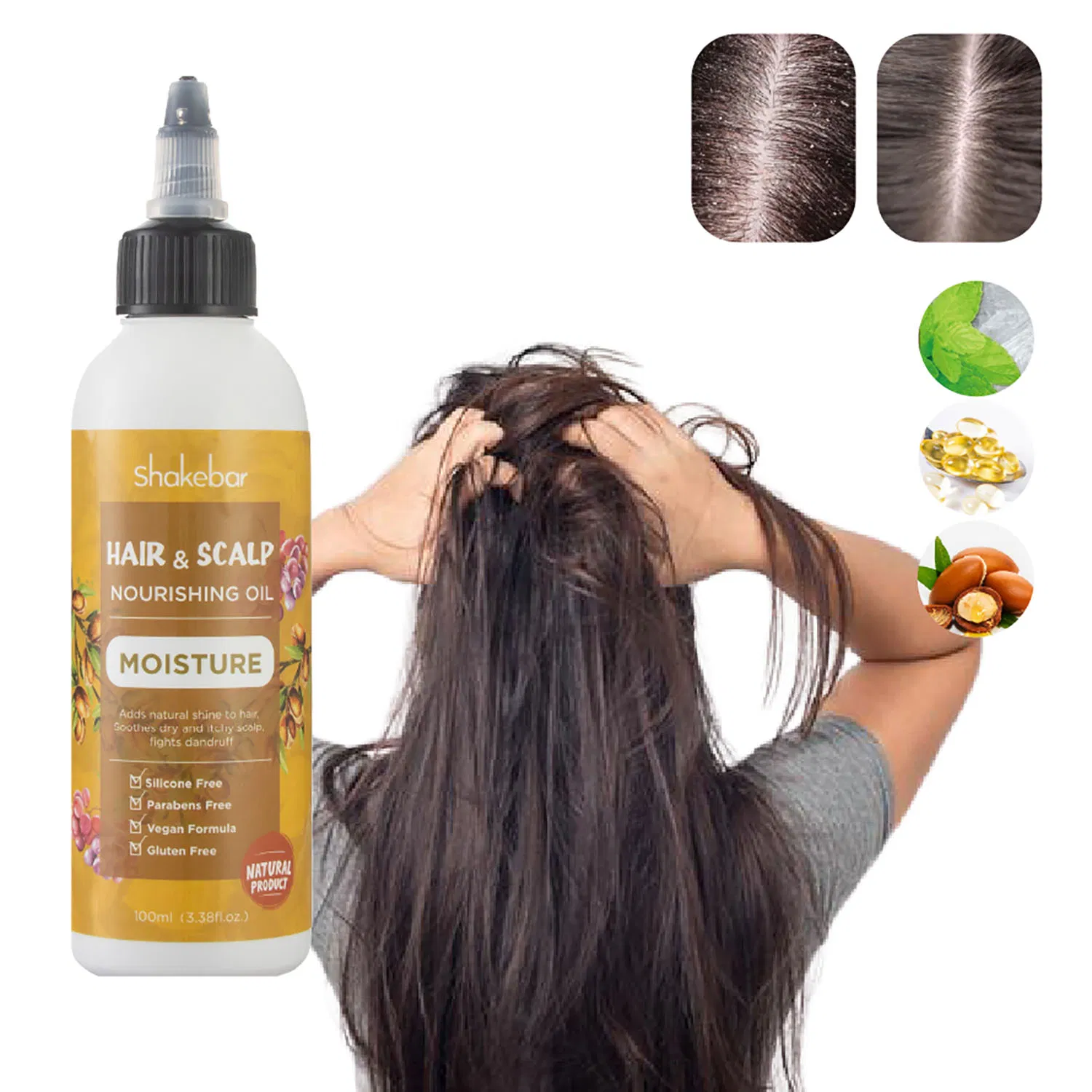 Shakebar Brand Natural Organic Scalp Itching Oil