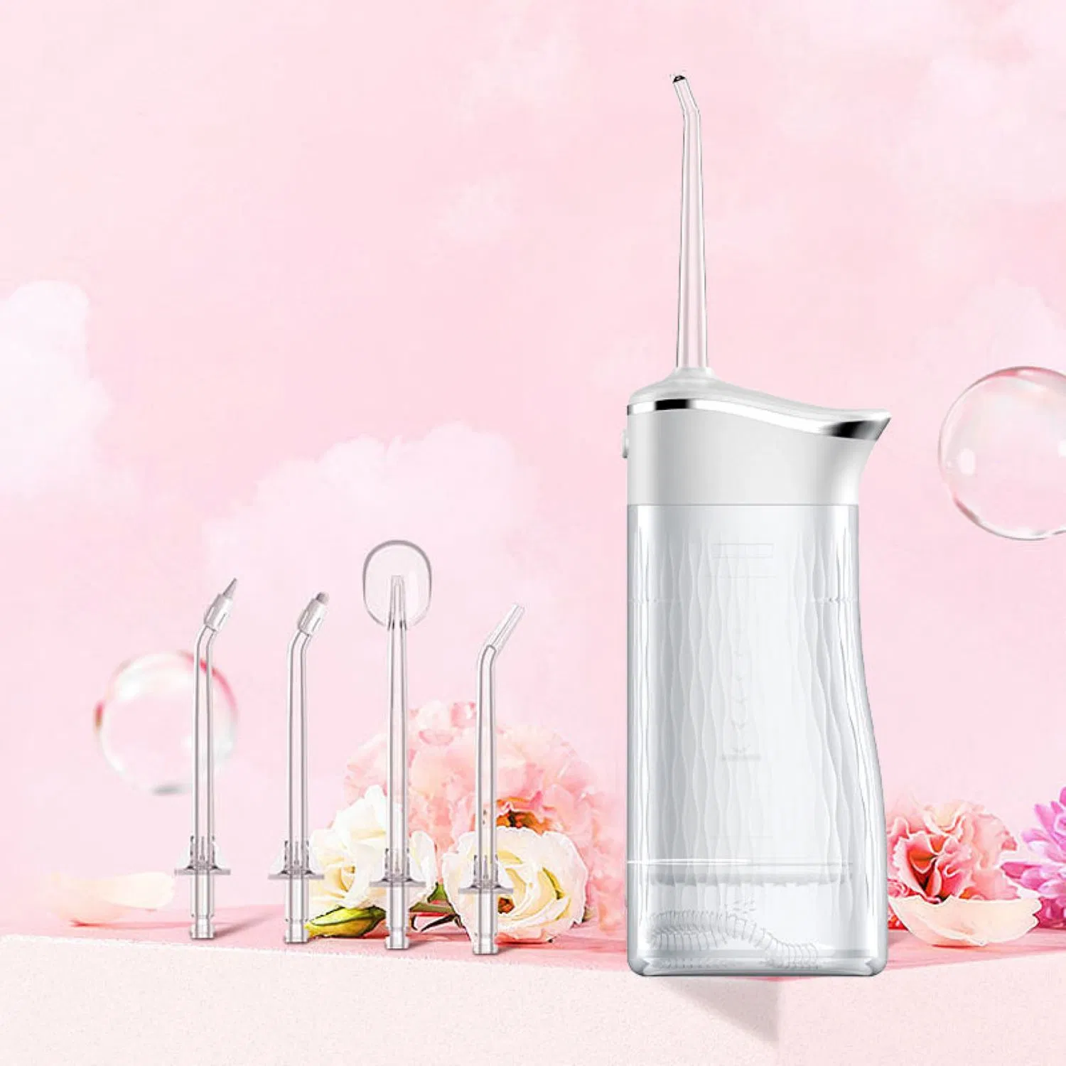 Water Flosser 360 Clean Dental Residues 4 Modes Portable Cordless 200ml Small Dentel Oral Irrigator