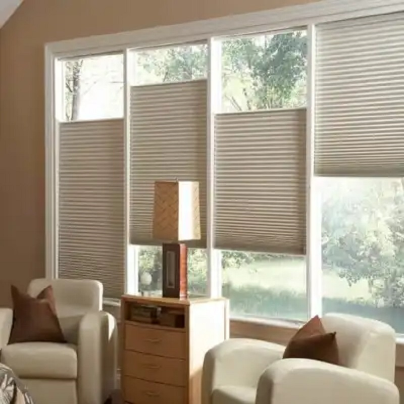 Motorized Honeycomb Blind Day and Night Cordless Top Bottom up Honeycomb Blinds Automatic Cellular