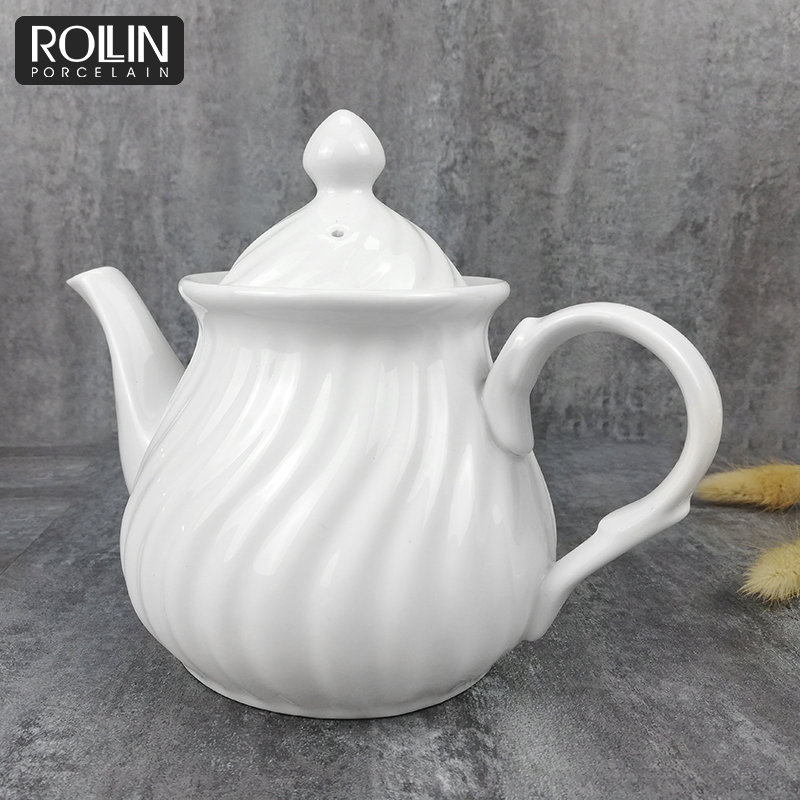 Good Quality Stripe Tea Pot for Restuarant