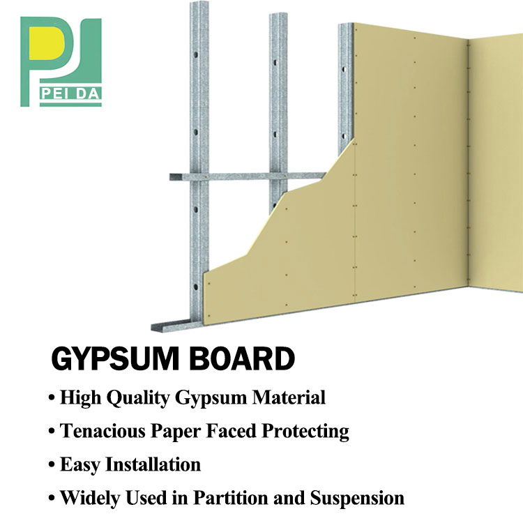 Fashion and Beautiful Gypsum Ceiling Board 9mm Sound Proof Plasterboard