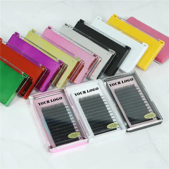 Soft 0.10 Flat Classic Lash Ellipse Matte Lash Extensions with Split Tips 0.15 0.20 mm Black Brown Flat Eyelash Extensions