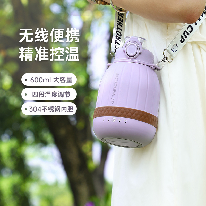 Electric Hot Portable Boiling Water Cup Travel Heated Kettle Outdoor Small Electric Cooking Cup