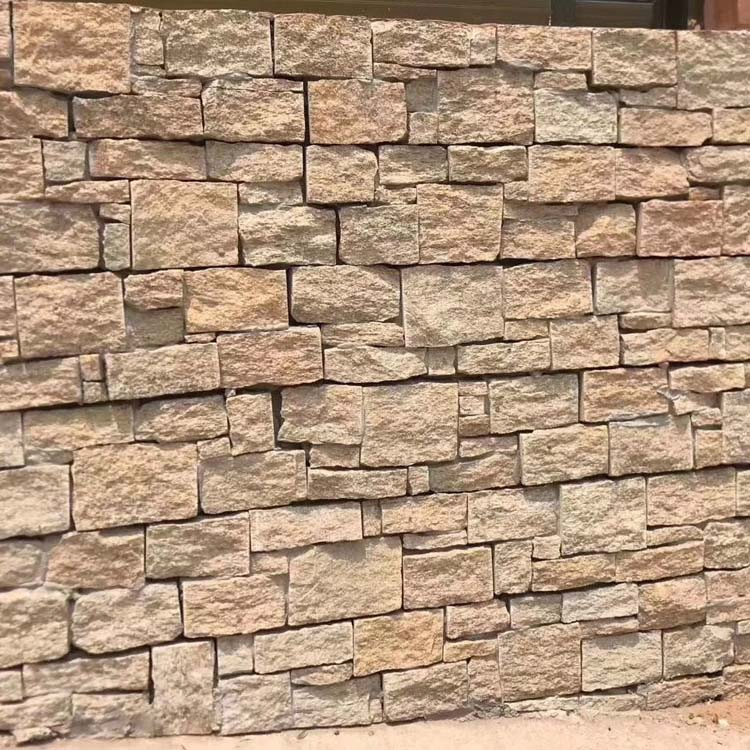 Natural Finish Tiger Yellow Slate Random Size Stone Veneer for Wall Tiles