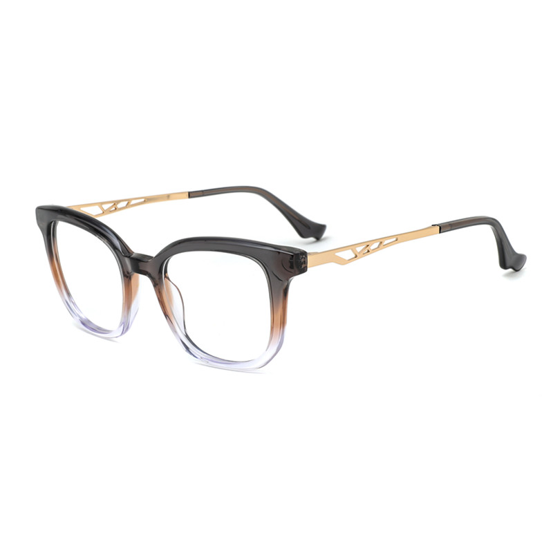 Hot Selling Small Round Fashion Acetate Frame with Elegant Temple Design for Precription