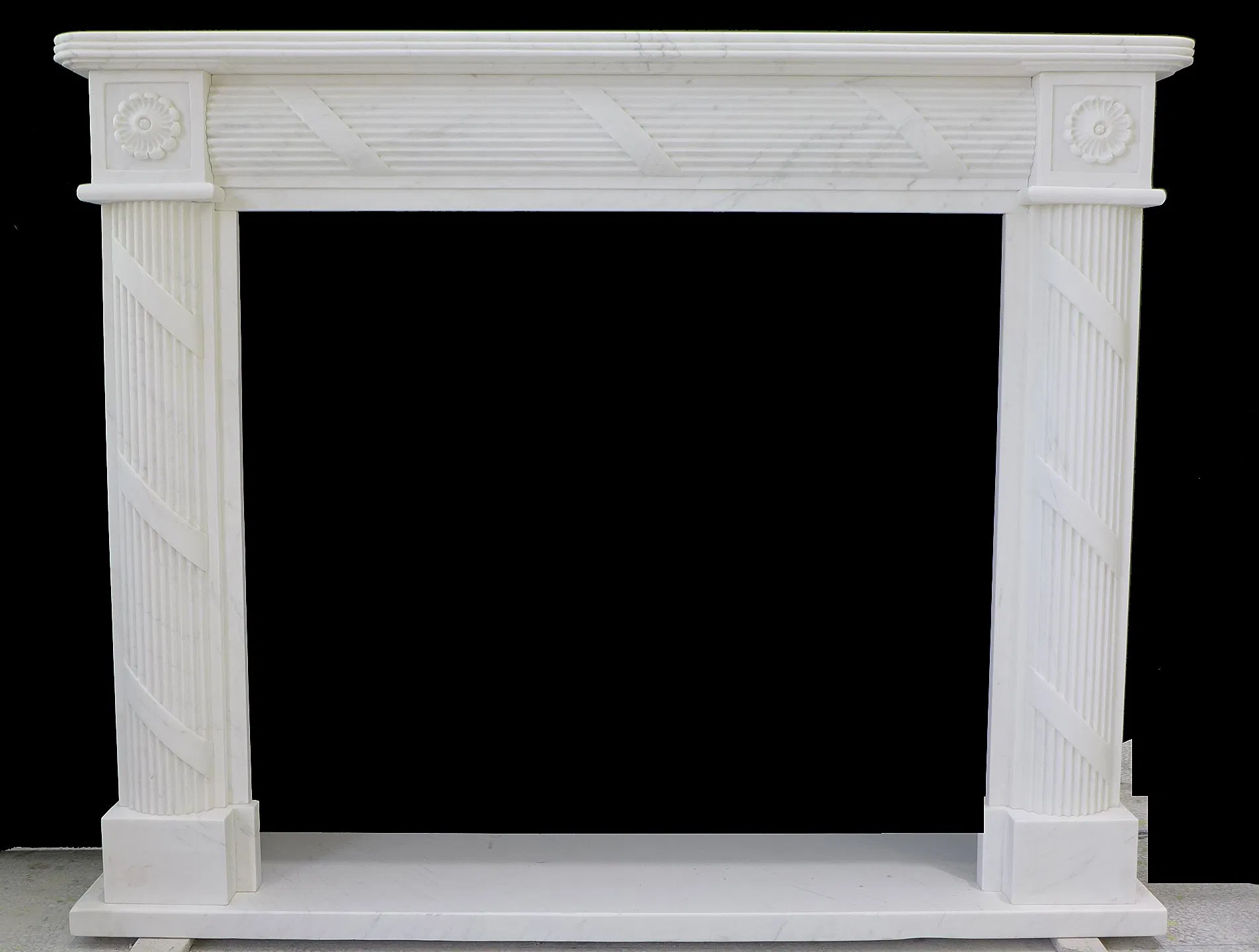 Popular Good Quality White Marble Mantel