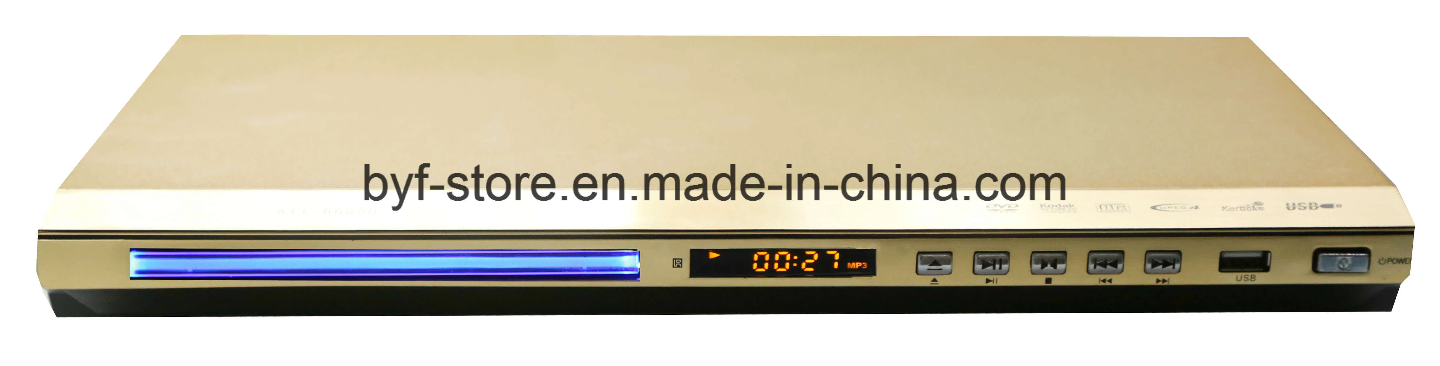 DVD-плеер HLY-D002 с USB, золотой