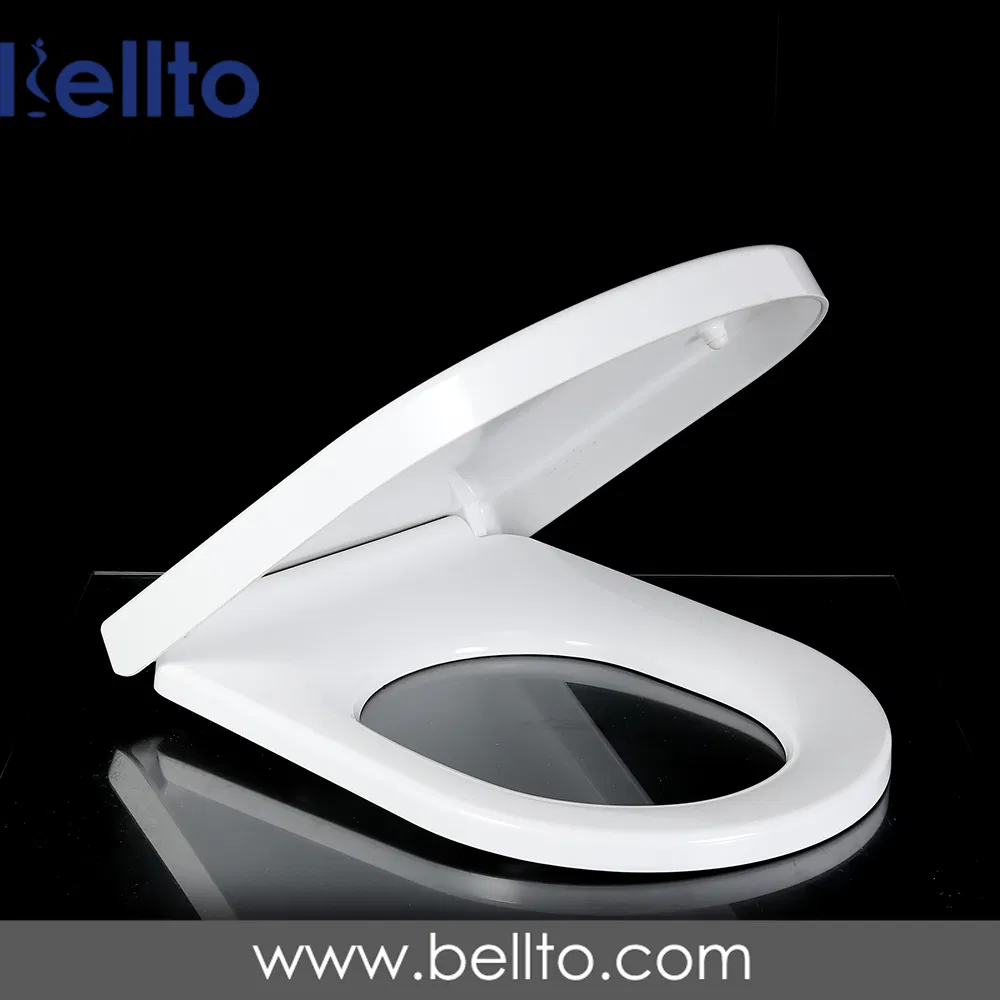 One Push Button Quick Release D Shape SS Hinges Top Fixing Duroplast Toilet Seat Cover