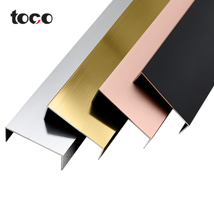 Simple Aluminum Profile Edge Banding Flooring Metal Square Tile Trim