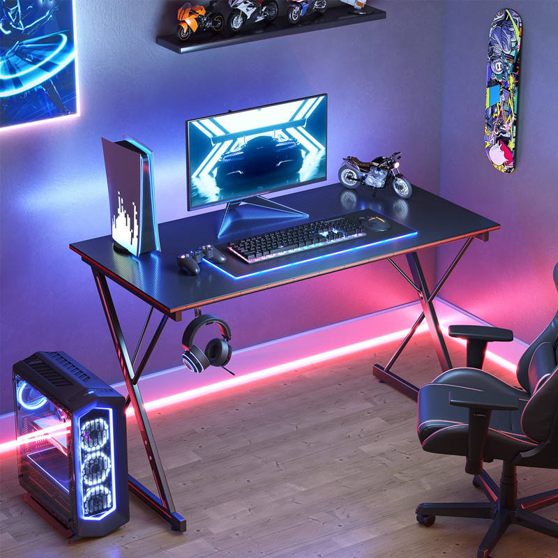 Customized Esports Rotating Sofa Table and Chair Home European Style Seat Computer Gaming Desk with LED Light