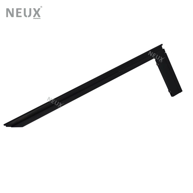 Wholesale Shower Room Accessories Zinc Alloy Black Wall to Glass Shower Room Support Bar