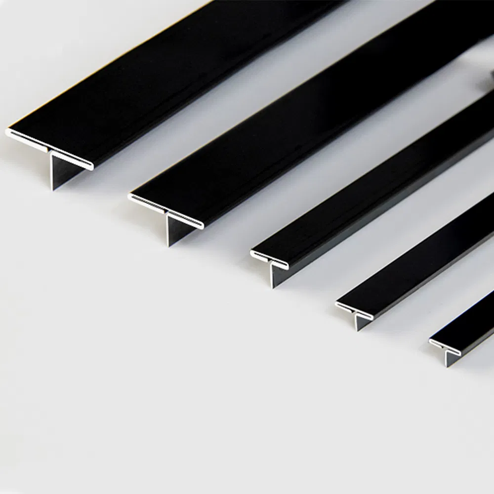 Stainless Steel Black Color T Shape Decorative Metal Wall Trim