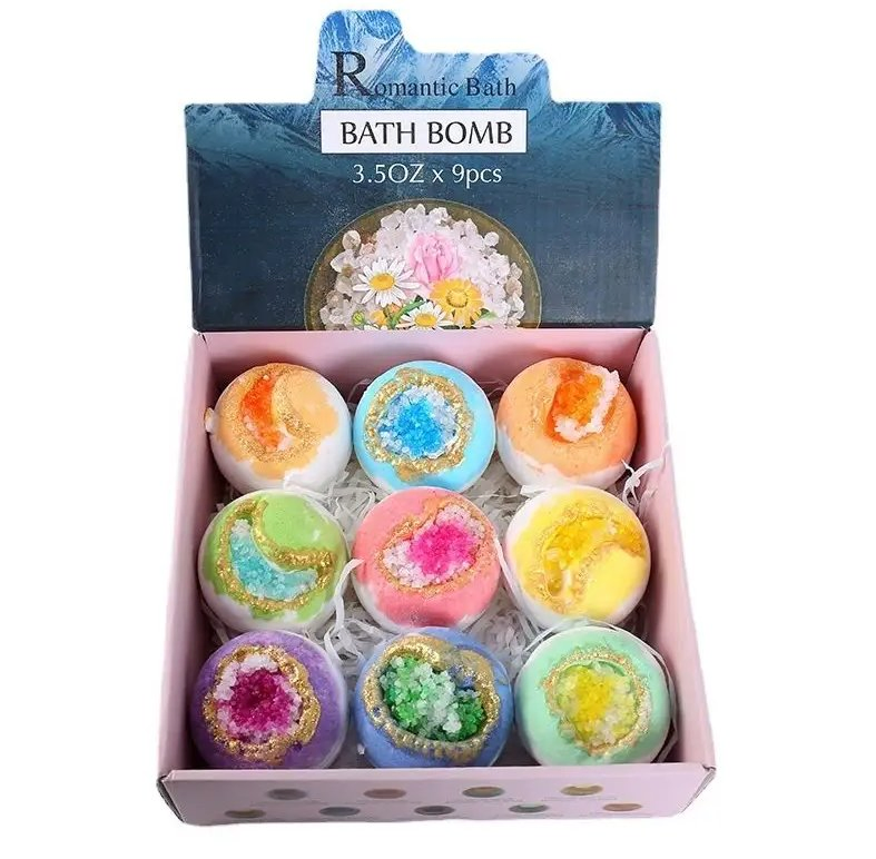 Online Wholesale and Retail Bath Foam Fizzies Luxury Summer Tiny Crystal Bath Bomb Colorant Set New Form Bath Bombs Gift Vegan Foaming Sea Salt Bath Bombs