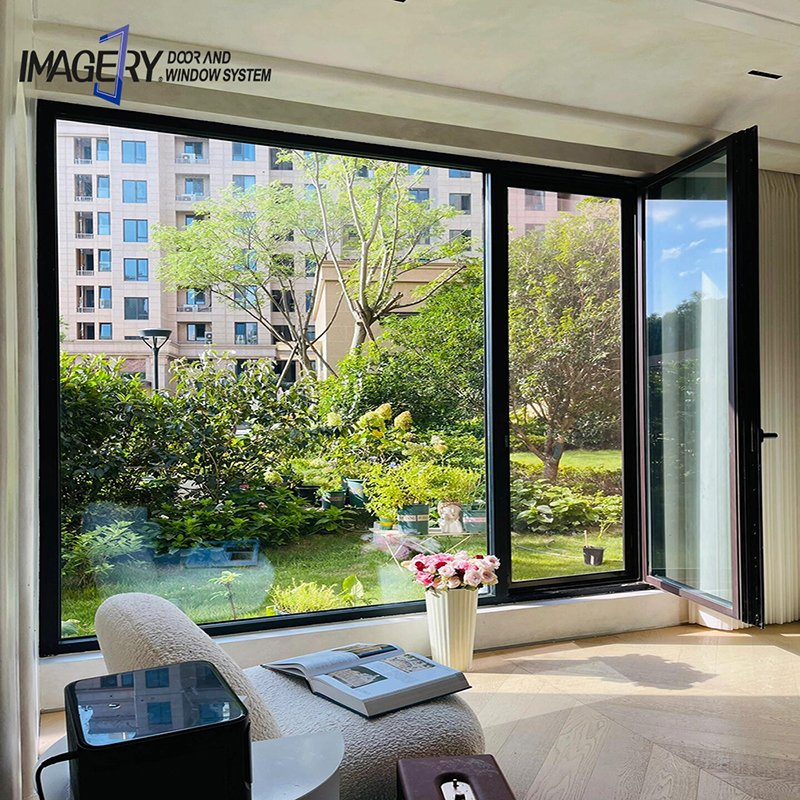 Hotel Home French Exterior Double Glass Door Casement Hinged Aluminium Frame Door