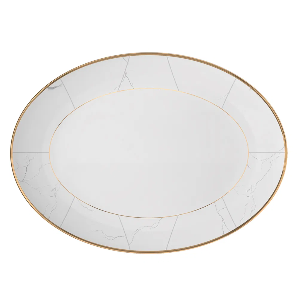 Classic Bone China Bowls Dishes Dinnerware Set for Banquet Ceramic Dinner Plates