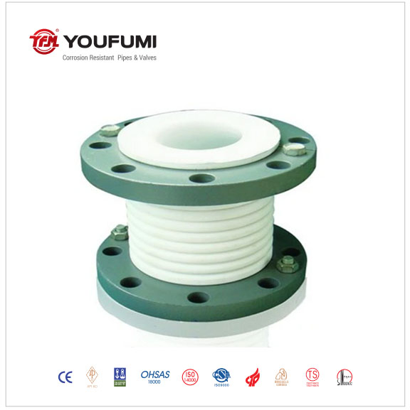 PTFE Lined Bellow Expansion Joint Flange Compensator