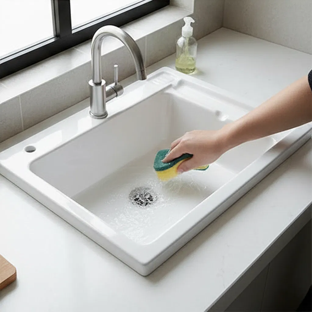 Sally Acrylic Laundry Sink 22.2X24.4X12" Laundry Cabinet Washing Basin for Kitchen