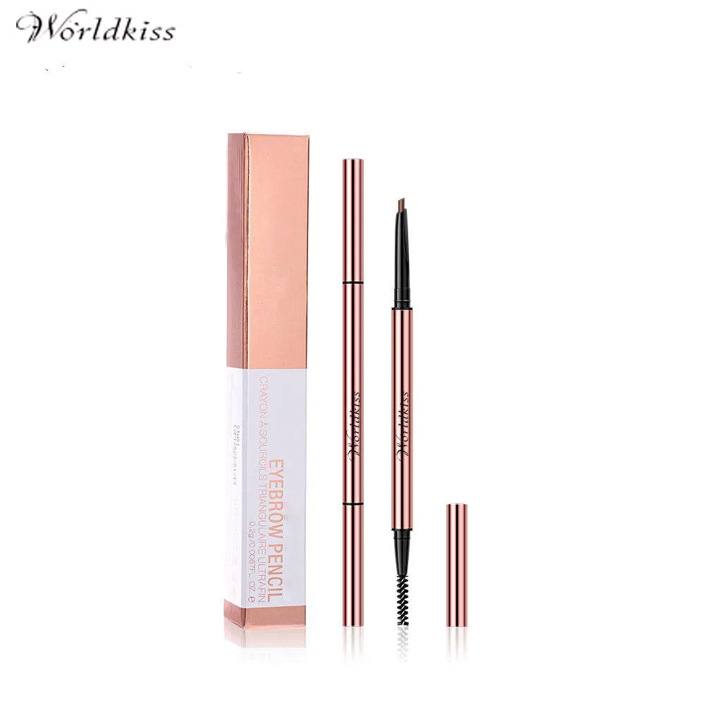 Waterproof Slim Automatic Makeup Brow Pencil Brush Rose Gold Eyebrow Pencil