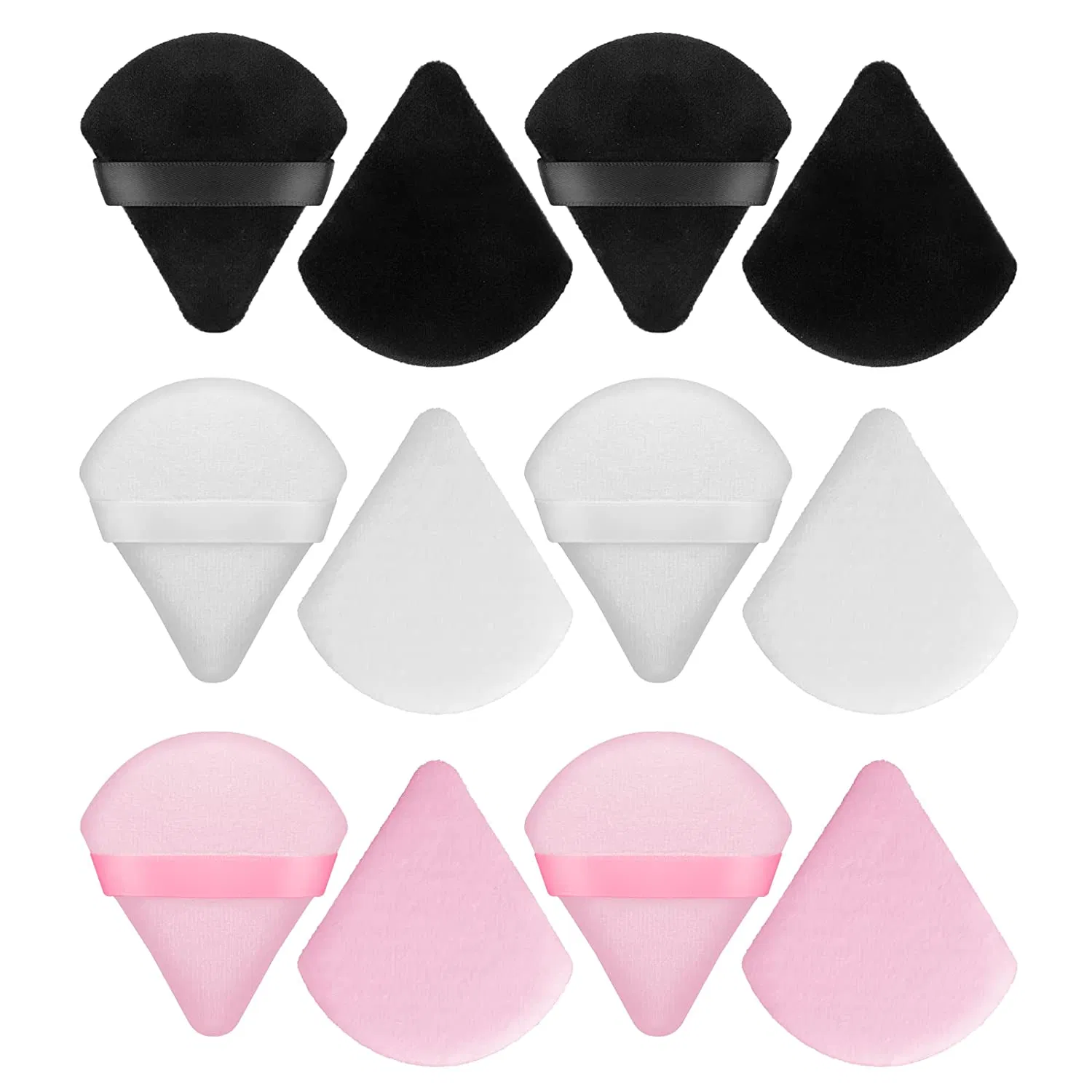 12PCS Powder Puff Triangle Shape Face Makeup Puff for Loose