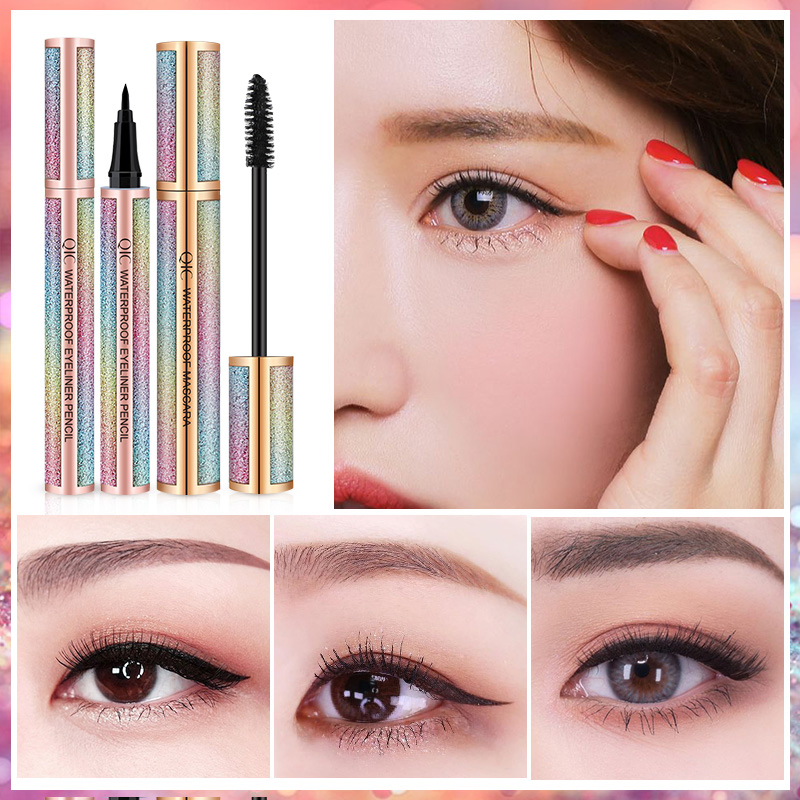 Hot Selling New Eyeliner Easy to Color Matte Waterproof Liquid Black Eyeliner and Mascara Set