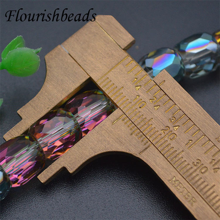 DIY Jewelry Making Supplies Various Colors Faceted Glass Cylinder Tube Beads
