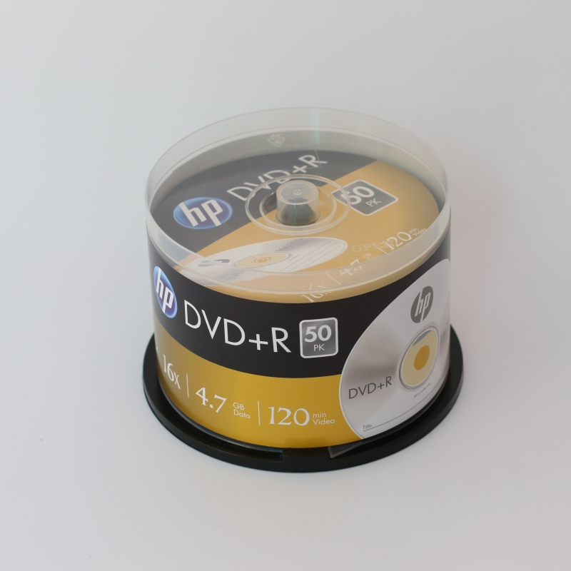 DVD-R диски HP 4.7GB 16X, 50 шт.
