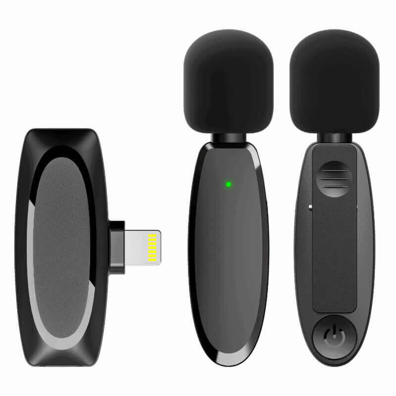 Двойной беспроводной петличный микрофон с шумоподавлением