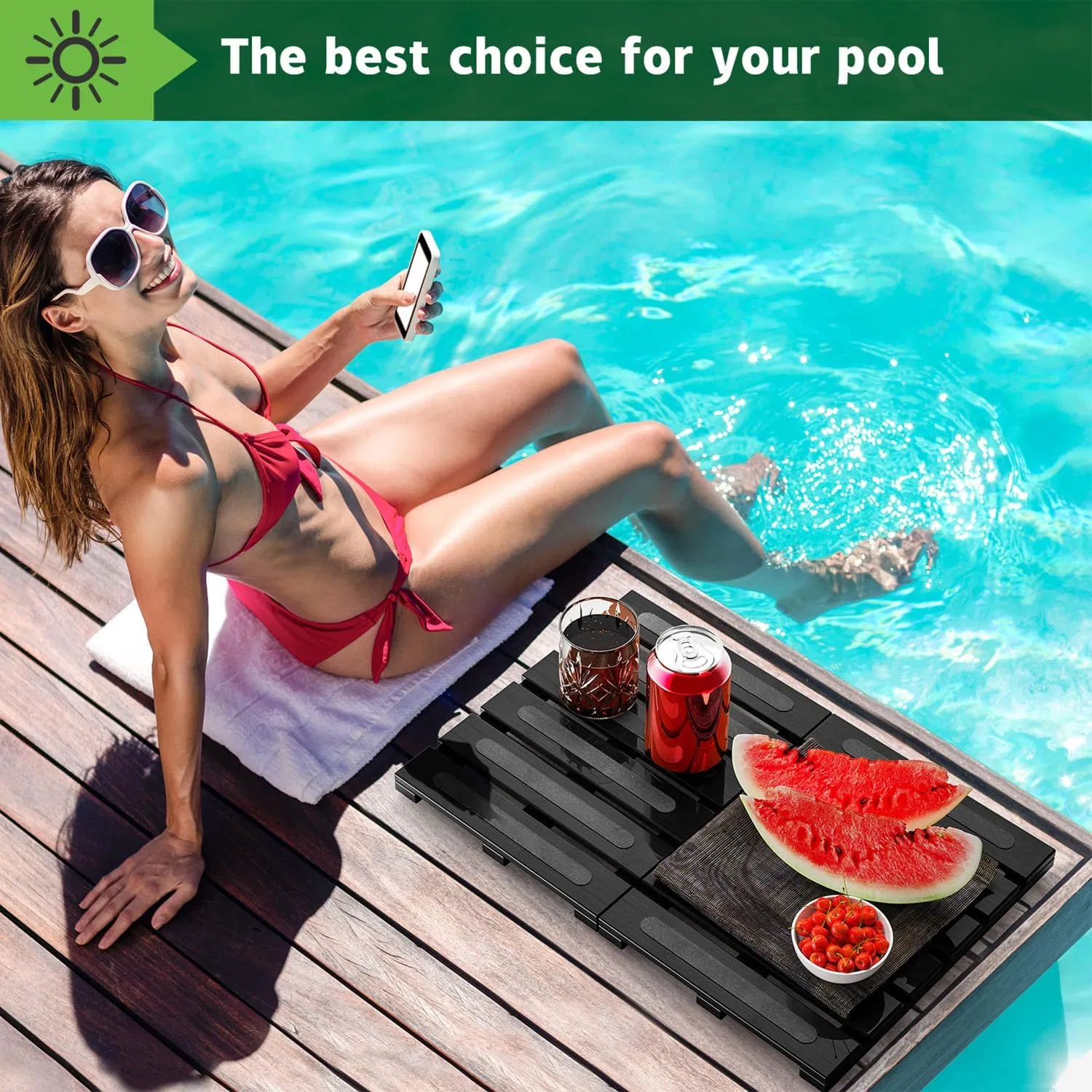 Bamboo Made Modern Creative Bathroom and Toilet Foldable Black Anti Slip Mat Bathroom Mat