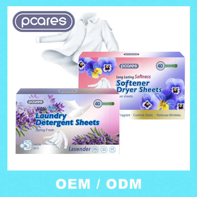 OEM Disposable Biodegradable Eco-Friendly High Foam Solid Laundry Sheets-Portable Travel Detergent Strips 30-50% Active