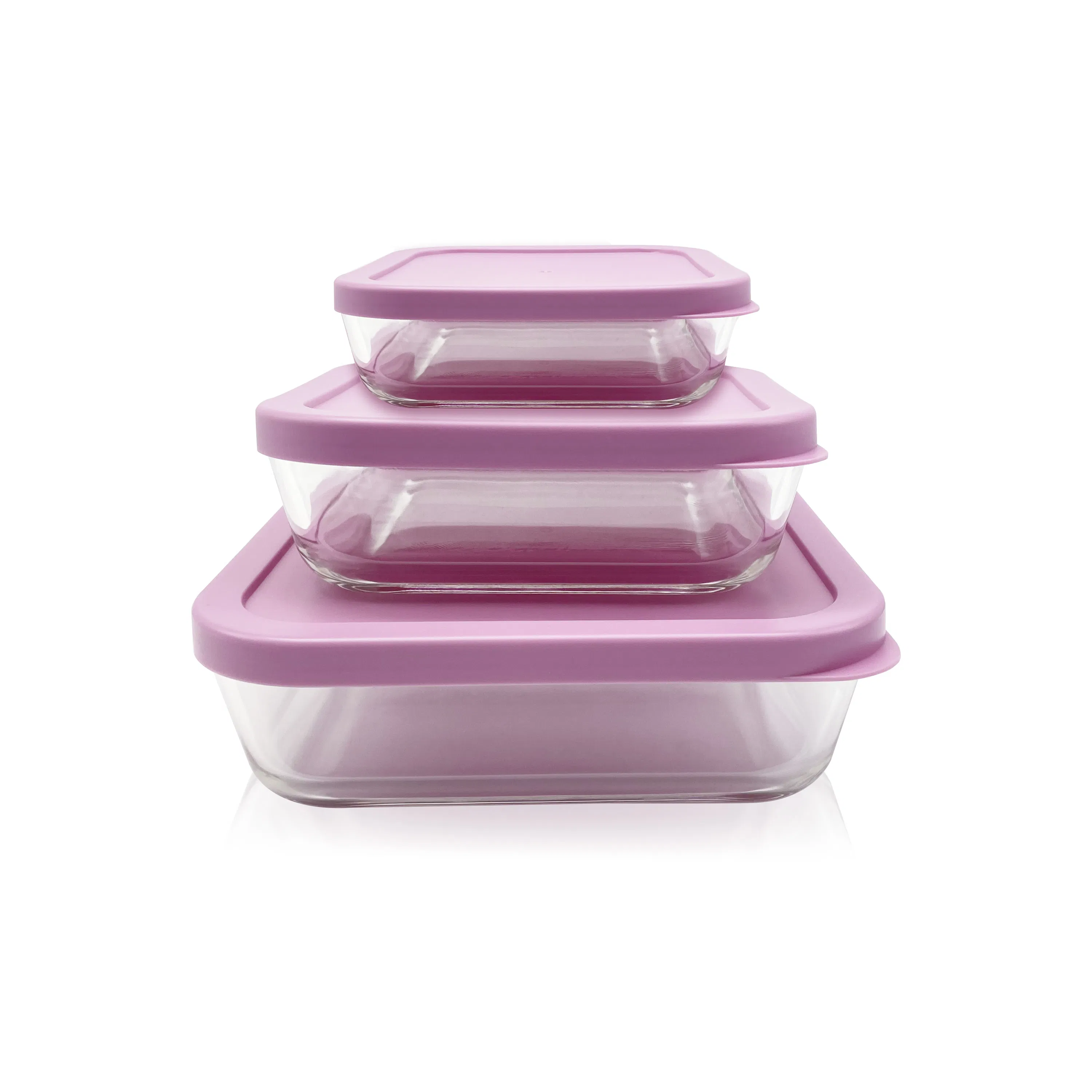 Eco-Friendly, Heat-Resistant Glass Food Storage Containers with Secure PE Lids, BPA-Free, Glass Meal Prep Containers, Glass Containers for Food Storage with Lid
